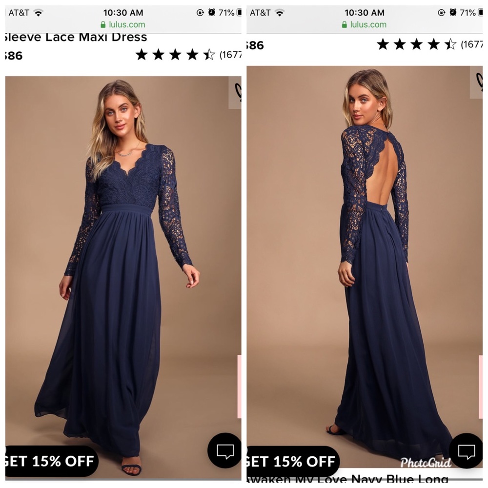 LuLus bridesmaid dress